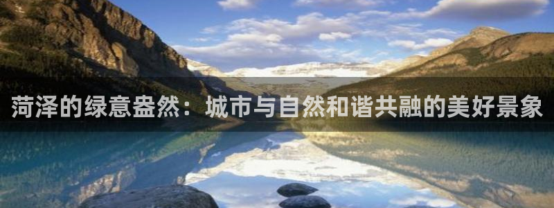 新宝gg真的能赚钱么：菏泽的绿意盎然：城市与自然和谐共融的美好景象