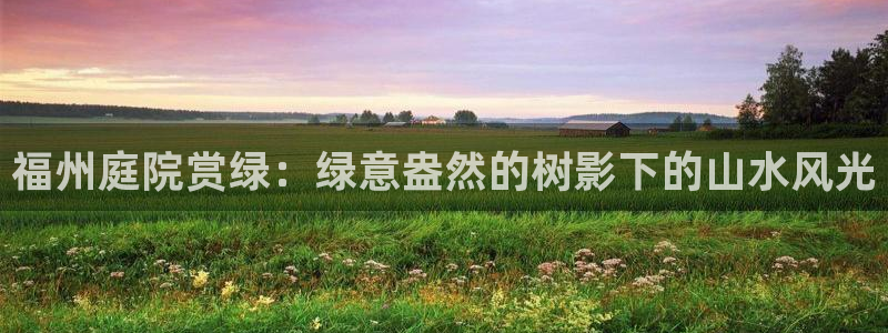 新宝GG网址新宝2:福州庭院赏绿:绿意盎然的树影下的山水风光